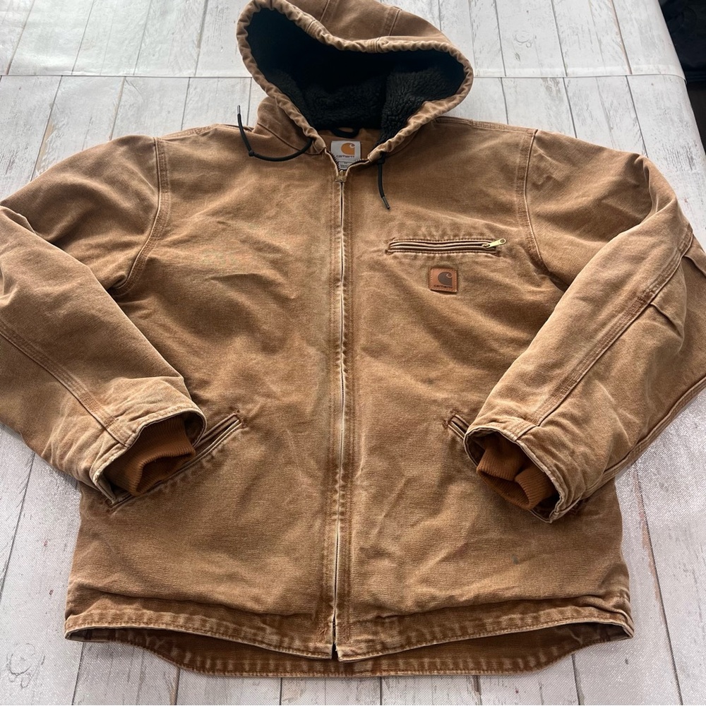 Carhartt J141 Sierra Sandstone Sherpa-Lined Jacket Sz M